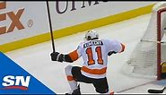 Travis Konecny Shows Off His Silky Smooth Moves With The Scoop Shot Goal Against Tristan Jarry