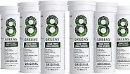 8Greens Daily Greens Effervescent Tablets - Superfood Booster, Energy & Immune Support, Made with Real Greens, Greens Powder, Vitamin C, Original Flavor, Pack of 6