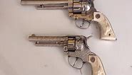 Rare Antique Toy Cowboy Guns From The 50's (Hubley)