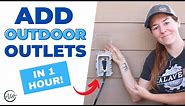 How To Add An Outdoor GFCI Outlet | Easy DIY In One Hour!