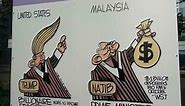 Look, Huge Cartoons Critical Of PM Najib Displayed On The Streets Of Switzerland!