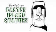 How to Draw an Easter Island Head (Moai Statues)