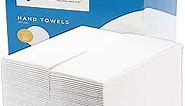 AH AMERICAN HOMESTEAD - Disposable Hand Towels for Bathroom - White Linen Like Guest Napkins - Bathroom Paper Towels for Guests - Ideal for Paper Dinner Napkins (200 Count- Smooth Crisp - 15.5" x 12")