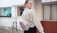 APHISON Small Backpack Purse for Women Cute Mini Backpacks PU Leather Crossbody Shoulder Bags Purple White