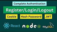 Build a Full-Stack Authentication App With React, Node, Express, MySQL | Login, Registration, Logout