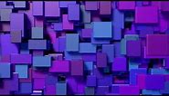 Fond Animé Cubes Bleu Violet 4K