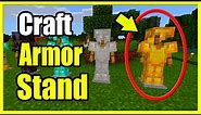 How to Make an Armor Stand in Minecraft Survival Mode Easy (Recipe Tutorial!)