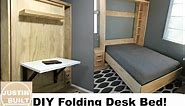 DIY $20 Folding Desk for Murphy Bed!