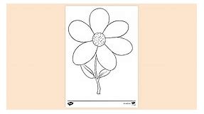 Printable Simple Flower Colouring Page