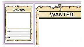 Wanted Poster Editable Template
