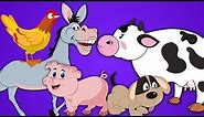Domaće životinje - Farma - Učimo životinje - Zvukovi životinja / kako se glasaju