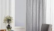 Solino Home Striped Linen Curtain – 52 x 84 Inch Amalfi Stripe Lightweight Rod Pocket Curtain – 100% Pure Natural Fabric Window Panel – Handcrafted from European Flax – Black and White