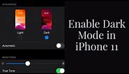 iPhone 11 How to enable DARK MODE iOS 13
