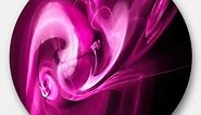 Designart 'Colored Smoke Spiral Purple' Abstract Digital Art Large Disc Metal Wall art - Bed Bath & Beyond - 14263859