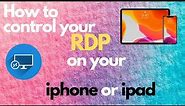 control your ‎RDP on your iphone or ipad 😲