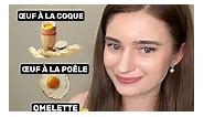EGGS IN FRENCH 🍳🇫🇷 🥚 oeuf dur (hard-boiled egg) 🥚 oeuf à la coque (soft-boiled egg) 🥚 oeuf à la poêle (skillet egg) 🥚 oeuf mollet (soft-boiled egg) 🥚 oeufs brouillés (scrambled eggs) 🥚 omelette (omelet) 🥚 oeuf frit (fried egg) Comment aimeriez-vous que vos œufs soient cuits? 🍳🇫🇷 (How would you like your eggs to be cooked?) . . . #french #français #francais #learnfrench #frenchlanguage #frenchlearning #easyfrench #frenchlesson #apprendrelefrançais #delf #frenchvocabulary #speakfrench
