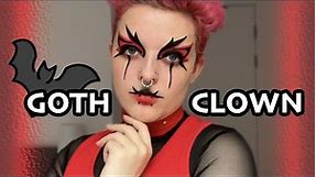 🦇Gothic Clown Makeup🦇 | Halloween GRWM