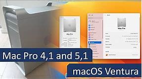 Ventura on the Mac Pro 4,1 and 5,1