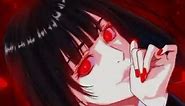 Anime girl black hair and red eyes 🟥