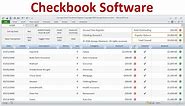 Excel Checkbook Register Spreadsheet for Bank Accounts, Credit Cards. Simple Checkbook Software.