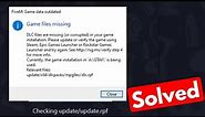Fix fivem game data outdated dlc files are missing (or corrupted) in your game installation