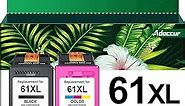 61XL Ink Cartridge Combo Pack High Yield Replacement for HP Ink 61 61XL Ink Works with HP Envy 4500 5530 5534 4502 Deskjet 1000 1010 2540 3000 3510 Officejet 4630 4635 Printer (1 Black, 1 Tri-Color)