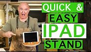 How to Make a Simple Wooden iPad Tablet Stand from PLYWOOD - Quick & Easy