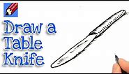 Learn how to draw a knife Real Easy | Step by Step with Easy - Spoken Instructions