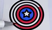 Captain America Shield- Satisfying Coloring #17