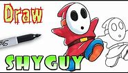 How to Draw Shy Guy - Mario - Coloring Pages