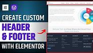How to Create Custom Header & Footer in WordPress with Elementor (LIVE PRACTICAL 🔥)