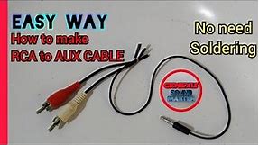 RCA CABLE to AUX conversion in Easy way | No need Soldering | Connect speaker to smartphonephone