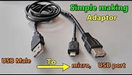 USB data cable convert to OTG and Miro USB adaptor making