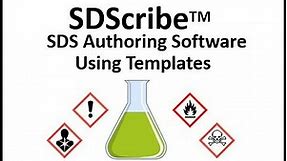 SDScribe - SDS Authoring Software -Using Templates
