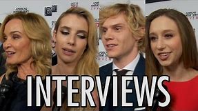 American Horror Story Coven Interviews! Emma Roberts, Evan Peters, Taissa Farmiga, Jessica Lange!