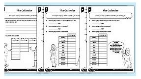 The Calendar Differentiated Worksheets