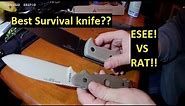 Best Survival Knife?? OKC RAT or ESEE!!! RAT 5, ESSE 6 AND Laser Strike!