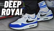 Nike Air Max 1 Deep Royal Blue On Feet Review