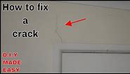 How to fix a crack in the wall - DIY