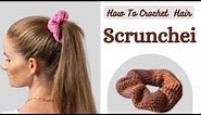 How To Crochet A Scrunchei For Beginners || Free Crochet Ponytail Holder Pattern