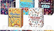 30 Pcs Mexican Muchas Gracias Gift Bags Kraft Paper Party Bags Fiesta Goodie Bags Cinco De Mayo Taco Party Candy Bags Mexican Party Favors Treat Bags for Mexico Birthday Party Supplies