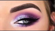 Huda Beauty Mercury Retrograde Palette | Purple Glitter Eye Makeup Tutorial