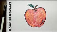 Drawing: How To Draw Cartoon Apple - step by step easy drawing lesson