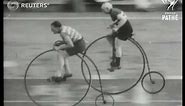 "Penny Farthing" bicycle race at Herne Hill (1937)