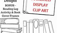 Classroom Library Books Clip Art & Creative Reading Log Activity, Decoration