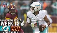 Miami Dolphins vs. Washington Commanders | 2023 Week 13 Game Highlights