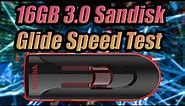SanDisk Cruzer Glide Speed Test Read/Write [USB 3.0, 16GB]