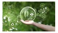 Ecology icon concept. ESG environment, society and governance. Saving...