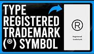 How to Get the R Symbol (How to Type the Registered Trademark (®) Symbol)