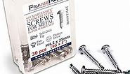 FramePac Sheet Metal Screws - M4.2 x 25mm (#8, 1 inch) [Pack of 30] - 410 Martensitic Stainless Steel - Self-Drilling - Pan Head - Phillips Drive
